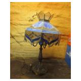 lamp w/stained glass shade(shade has some damage)