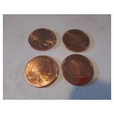 4- .999 fine copper coins
