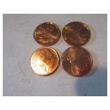 4- .999 fine copper coins