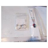 sterling silver necklace & earrings