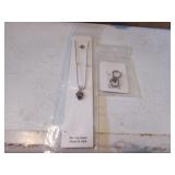 sterling silver necklace & earrings