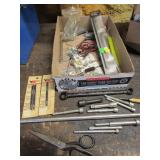 extensions,blades,scissors & misc items in flat