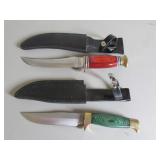 2 sheath knives