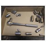 stanley ratchet & sockets incl:craftsman