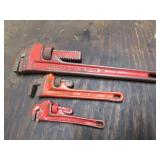 3 ridgid pipe wrenches