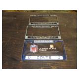 colts & harley davidson license plate holders