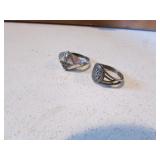 2 sterling silver scouts rings