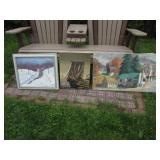 3 oil on canvas pictures