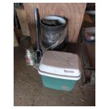 cooler,bottle jack,tool & coil