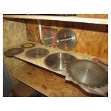 used saw blades & 1 new blade