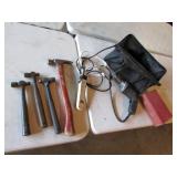 4 hammers,electric drill,bag & book