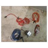 3 ext. cords & light