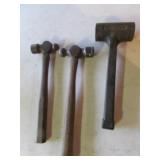 mallet & 2 ballpeen hammers w/van camp handle