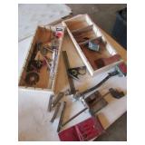 machinest tools & wood boxes