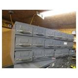metal organizer cabinet & contents