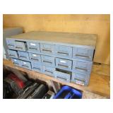 metal organizer & contents inside