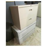 2 metal file cabinets