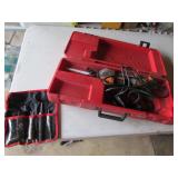 ridgid R3030 sawzall,red case & items