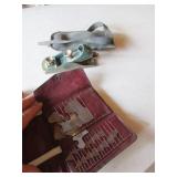 smaller wooden plane & machinest tools
