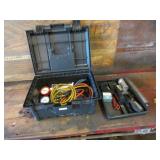 black toolbox w/tester & gauges