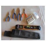 level,pliers & tools