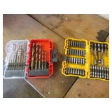 dewalt & craftsman bits w/cases