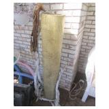 vintage lamp & coffee table & items on top