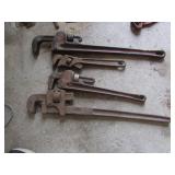 4 pipe wrenches incl:ridgid 24'