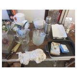 ruff hewn baking dishes,pitcher & items