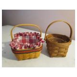 2 smaller longaberger baskets