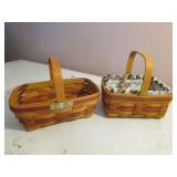 2 longaberger christmas baskets incl:gingerbread