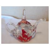 joe st.clair teapot ringholder paperweight