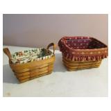 2 smaller longaberger basket
