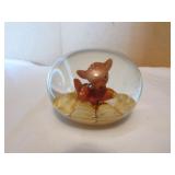 joe st.clair deer sulphide paperweight