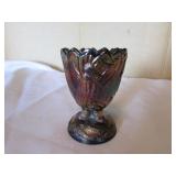 carnival glass crane vase