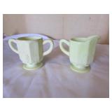 custard glass cream & sugar