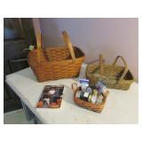 3 unmarked baskets & longaberger story book