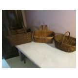 3 unmarked baskets