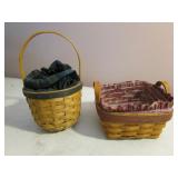 2 smaller longaberger baskets incl:collectors club