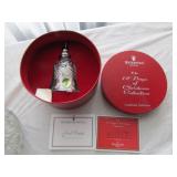 waterford crystal christmas bell w/case