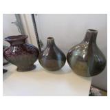 3 decorator vases