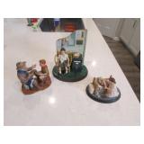 3 norman rockwell figurines
