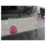 all glassware incl:crystal bowl