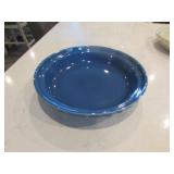 longaberger pottery blue pie plate