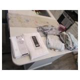 new shower liner & curtain,linens & runner