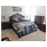 5 pc bedroom suit w/serta motion bed
