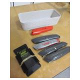 5 box cutters & full case of razor blades