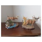 2 danbury mint deer figurines