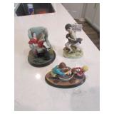3 norman rockwell figurines