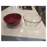 red sorrento bowl & glass bowl